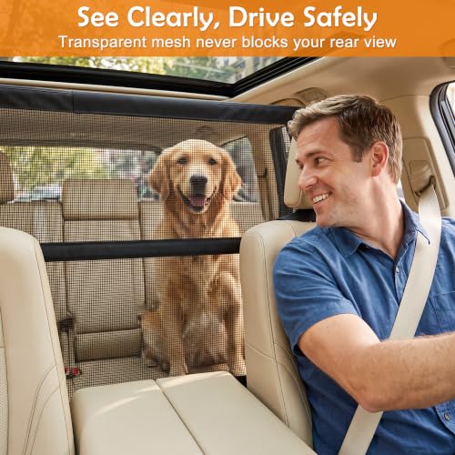 Dog Car Barrier, 50 Inch Wide Coverage Dog Barrier for SUV Car Truck - view 5