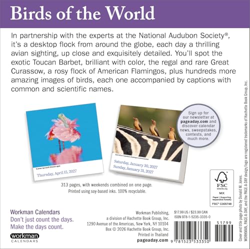 Audubon Birds Page-A-Day Calendar 2027: The World's Favorite Bird Calendar - view 2