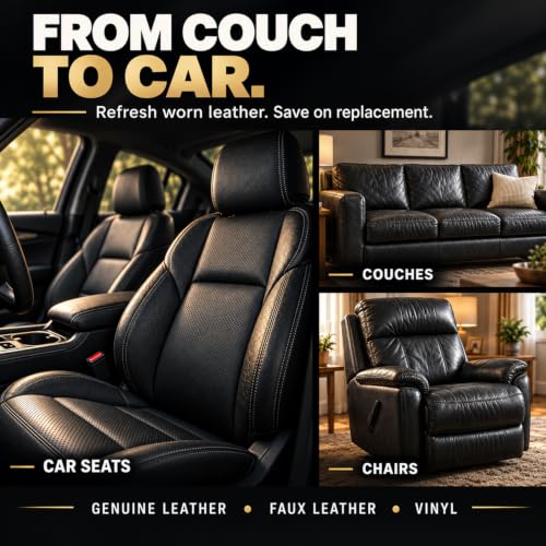 Black Leather Repair Kit with Filler for Larger Damaged Areas - view 7