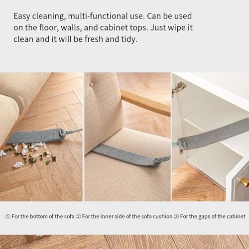 2026 New Retractable Gap Dust Cleaning Artifact with 3 Microfiber Dusting Cloths,Extendable Duster Cleaning Tool,Reusable Washable Dusting Wand for Home,Ceiling,Blinds,Furniture(1PCS) - view 3