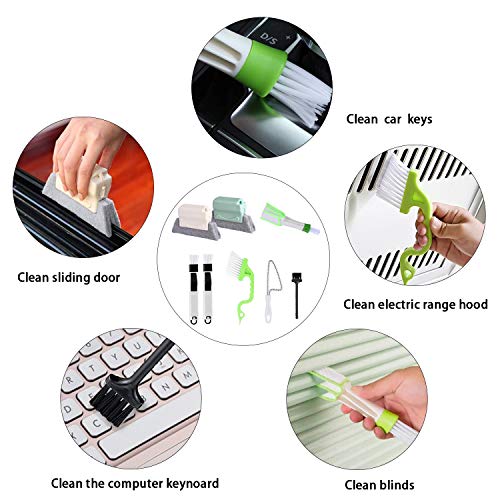 8 Pcs Hand-held Groove Gap Cleaning Tools,Door Window Track Cleaning Tools Groove Corner Crevice Cleaning Brushes for Sliding Door/Tile Lines/Shutter/Car Vents/Air Conditioner/Keyboard - view 7