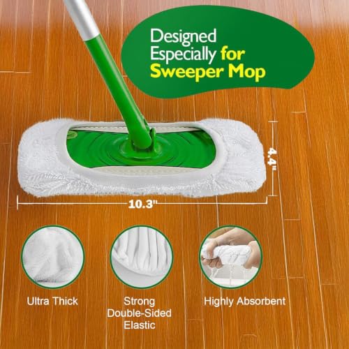 5PCS Reusable Microfibre Mop Pads. Replacement Mopping pad, Wet and Dry Flat mop Cover for Household Cleaning, Cloths and Chenille - view 5