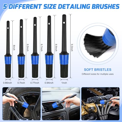 52PCS Car Detailing Kit for Interior Exterior Car Care, Blue - view 2