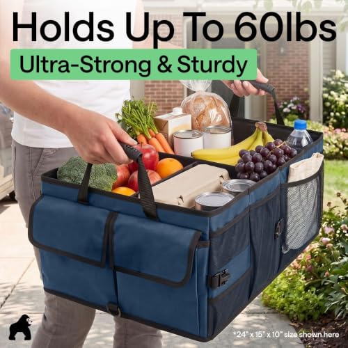 Trunk Organizer for SUV and Cars, Large Capacity, Blue - view 4