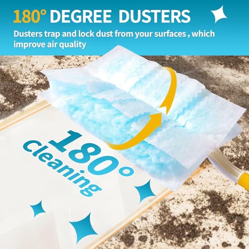 Disposable Microfiber Feather Duster Refills, Multi-Surface Duster Compatible with Swiffer Dusters Handle, 30 Count, Unscented - view 2