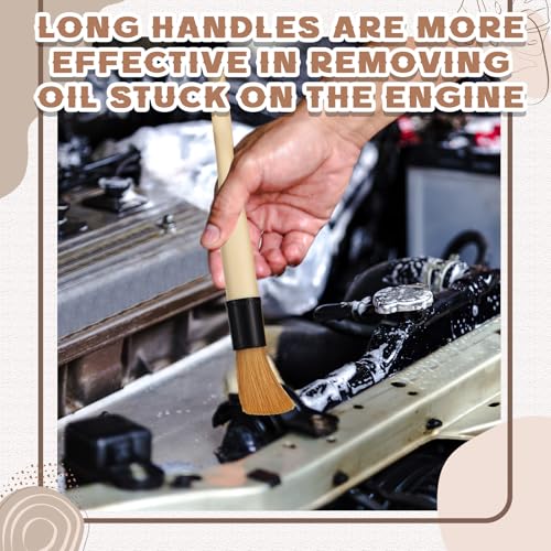 4 Pack Parts Cleaning Brush Home and Auto Use,Boar Bristle - view 3