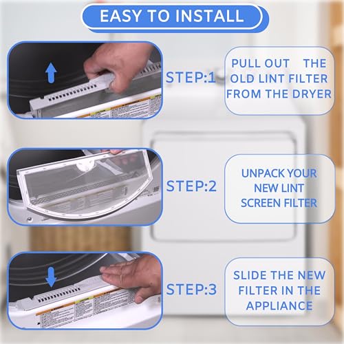 Compatible Lint Filter for GE GTD33GASK0WW, GTD33EASK0WW, GTX33GASK0WW, GTX33EASK0WW Dryer Models - view 3