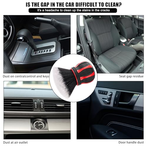 Car Detailing Brush, Ultra Soft Auto Interior Dusting Brush, Handle XL Synthetic Brush with Storage Rack, for Dashboard Air Conditioner Vents Leather, Vehicles Scratch Free - view 6