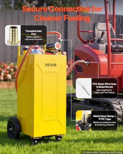 30 Gallon Diesel Caddy, Carbon Steel, Portable Diesel Transfer - view 5