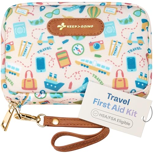 KeepGoing Travel First Aid Kit - TSA-Approved Travel Size