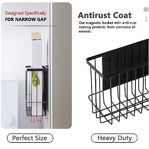 Magnetic Shelf Fridge Basket Bin for Washer Dryer Locker Whiteboard Cabinet - view 5