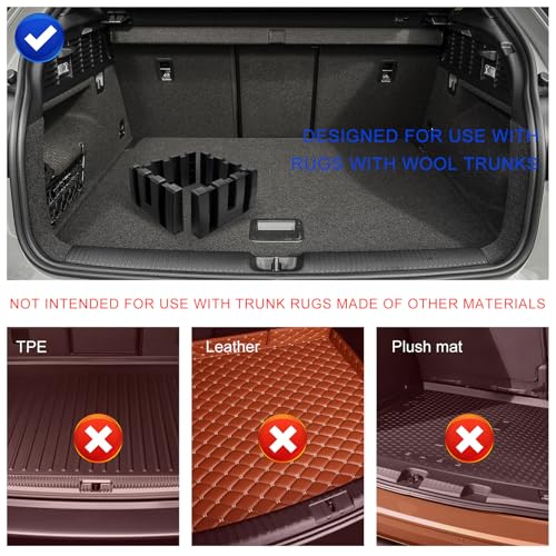 4 PCS Multipurpose Cargo Organizer Blocks, Plastic Trunk Storage Organizer Blocks for Felt Carpet, Space Saving Cargo Trunk Divider Adjustable Blocks for Truck SUV Van - view 3