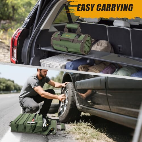 Tool Bag Roll Up, Heavy Duty Portable Soft Tool Storage Gifts for Men - view 5