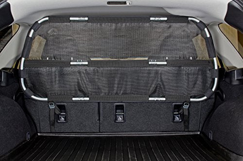 Cargo Area Dog Barrier for CUV & Mid-Sized SUV 46" Wide Hatchback Pet Divider Crossover Vehicle Car Net Mesh Travel Back Seat Barricade Partition Gate Restraint Fence Trunk Shield