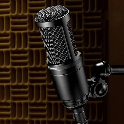 AT2020 Cardioid Condenser Studio XLR Microphone, Ideal for Project/Home Studio Applications, Black - view 5