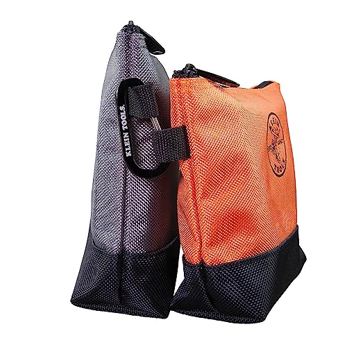 55470 Utility Bag, Stand-Up Zipper Tool Bags, Tough 1680d Ballistic Weave, Reinforced Bottoms, Orange/Black, Gray/Black, 2-Pack - view 6