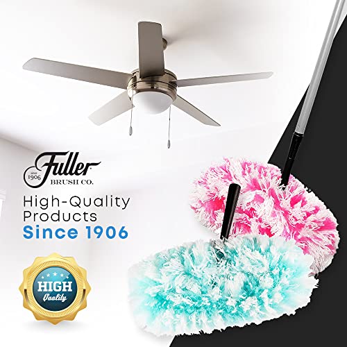 Fuzzy Fan Duster – Dust & Clean Ceiling Fans, Walls, Woodwork – Polystatic & Microfiber Grabs & Holds Dust, Lint, Cobwebs & Dirt - Fan Duster with Handle (Teal) - view 7