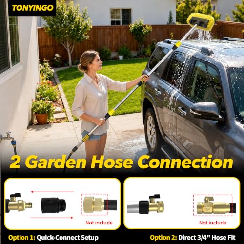 16FT Reach Car Wash Brush with Handle, Water-Thru RV Washing Brush - view 5