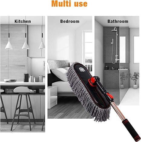 Car Duster Exterior, Microfiber, 3 Pcs, Grey - view 6