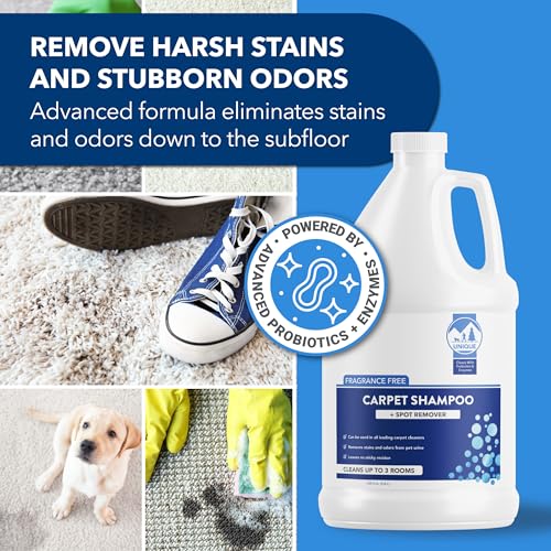 Carpet Shampoo, Pet Stain & Odor Remover, Enzyme Carpet Cleaner for Dog & Cat Urine, Deep Cleaning Solution, Value Size, 128 oz - view 3