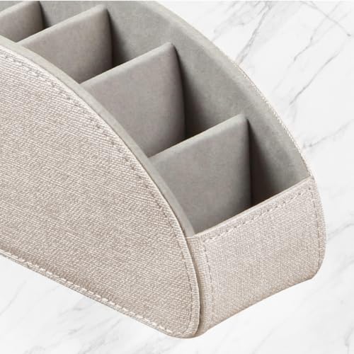 PU Leather TV Remote Control Holder/Caddy for Table with 5 Compartments - view 6