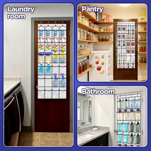 Clear Cleaning Supplies Organizer,Cleaning Products 24 Large Pockets - view 6