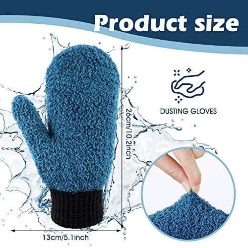 3 Pairs Microfiber Dusting Mitts with Thumb for House Cleaning - view 3