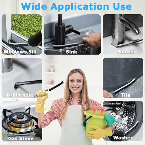 2026 NEW Ergonomic Anti-Slip Handle Grout Brush, 2Pcs Crevice Cleaning Brush, Hard Bristle Multi-Purpose Cleaning Tools, Small Cleaning Brush for Household Use Kitchen Bathroom, Right Hand - view 4