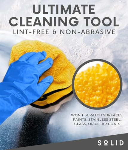 Multipurpose Plush Microfiber Cleaning Cloth Towel for Household, Car Washing, Drying & Auto Detailing - 11" x 22" (6) - view 5