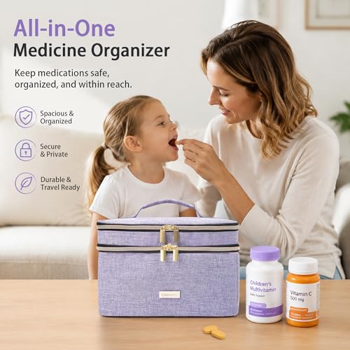 Travel Medicine Pill Bottle Organizer Bag with Portable Small Pouch - view 2