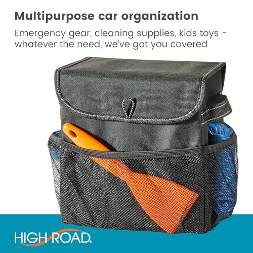 Carganizer Small Car Storage Bin with Lid for Trunk, Front Seat or Backseat - view 3