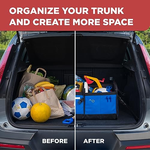 Blue Car Cargo Trunk Organizer for SUV & Auto Storage, Large - view 6