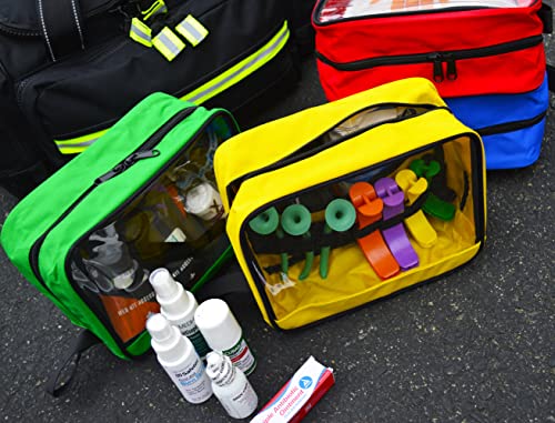 Premium Color Coded Organizer First Aid Kit Accessory Pouches - Extra Large - Zippered Bag with Transparent Window - Set of 4 for EMT, Trauma, IFAK Medic Kits - view 6