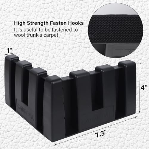 Set of 4 Car Trunk Organizer Set, Cargo Blocks for Back of SUV Multipurpose Trunk Divider Available to Wool or Leather Carpet, Car Storage Organizer Blocks for Car Truck SUV Van - view 5