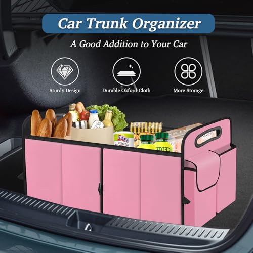Trunk Organizer, Collapsible Waterproof Multi-Compartment Trunk Organizer for SUVs & Sedans, Car Storage with Reinforced Handles, Car Accessories for Women and Men, 52L - view 3