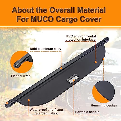New Cargo Cover for 2015-2021 Lexus NX200t 300h - Retractable Black Rear Trunk Shade - Luggage Security Cover - view 6