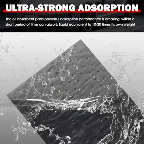 10PCS 13"x10.1" Oil Absorbent Pads for Car,Essential Car Oil Spill Mat Serve to Adsorb Oils & Fluids,Reusable Cars Oils Pads for Garage & Under Vehicles Automotive Accessories - view 4