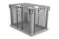 Hudson Exchange 24 x 16 x 16" Mesh Straight Wall Handled Storage Container Tote, Gray