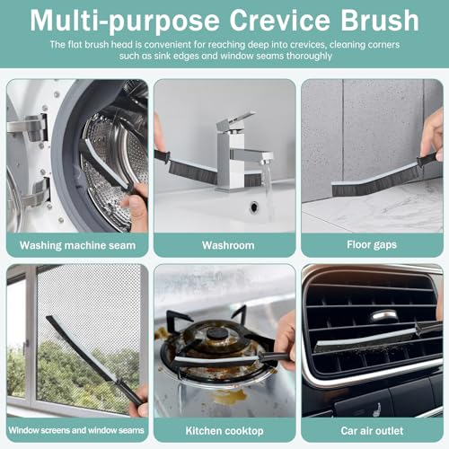 Crevice Cleaning Brush，Hard-Bristled Grout Brush，2026 New Multifunctional Gap Cleaning Brush Tool，Dead Corners Brushes for Bathroom Kitchen Tiles Window Door Slots，5pcs - view 3