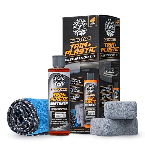 Black Trim Restorer Gel Kit for Exterior Plastic & Rubber