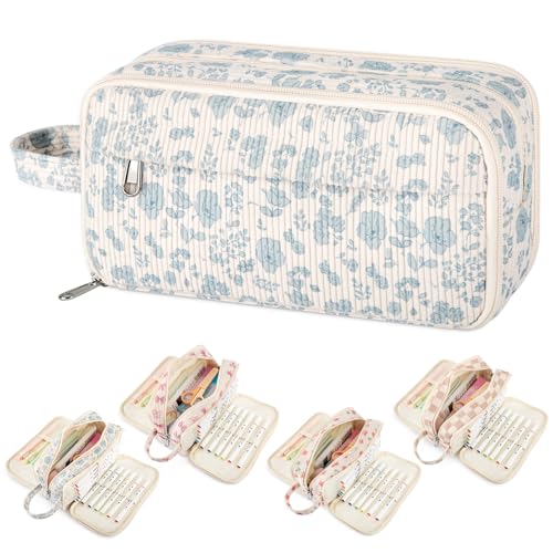 Cute Pencil Case Pouch Bag Floral with Handle For Girls Boys kids Gift