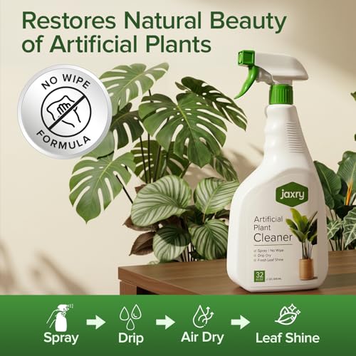 Jaxry Silk Plant Cleaner Spray No Wipe, Artificial Plants & Flowers, 32 oz - view 2