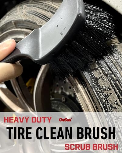 Professional 4 Pack Long Handle Wheel Brush Kit for Cleaning Wheel and Tire- 2X Soft Wheel Cleaning Brush, Detailing Brush and Stiff Tire Brush, Bendable& Durable Wheel Rim Cleaner Brush Set - view 4