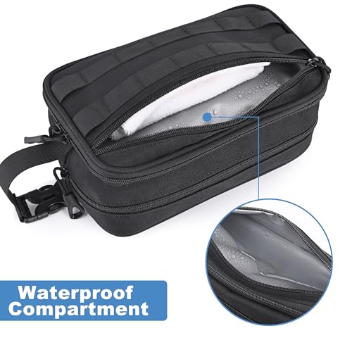 Hygiene Bag for Men, Tactical Toiletry Shower Shaving Kit Bag - view 3