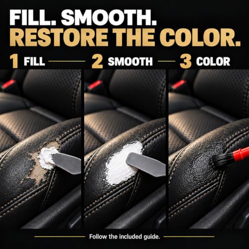 Black Leather Repair Kit with Filler for Larger Damaged Areas - view 5