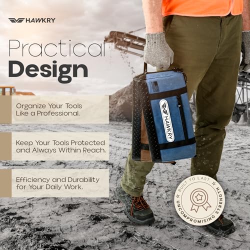 Canvas Tool Pouch Set (4 Pack) – Heavy Duty Tool Organizer Bags with Zipper, Durable Small Tool Bags for Electricians, Contractors, Mechanics and Hardware Storage - view 5