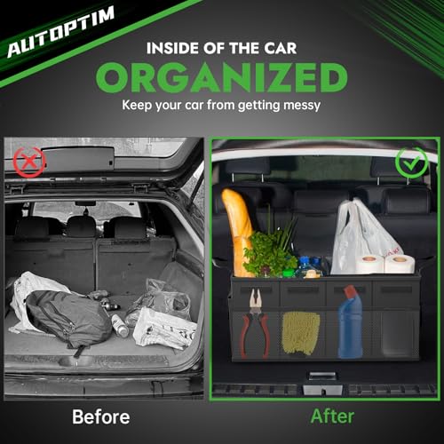 Car Trunk Organizer - 65L Collapsible Car Organizer, Black, Large - view 7