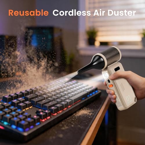 130,000 RPM Rechargeable Compressed Air Duster, Camel - view 3