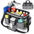 Wearable Cleaning Caddy Bag, Cleaning Caddy Supplies Organizer with Handles for Cleaners & Housekeeper, Under Sink & Car Cleaning Tool Organizers Bag with Adjustable Shoulder Strap&Waist Belt