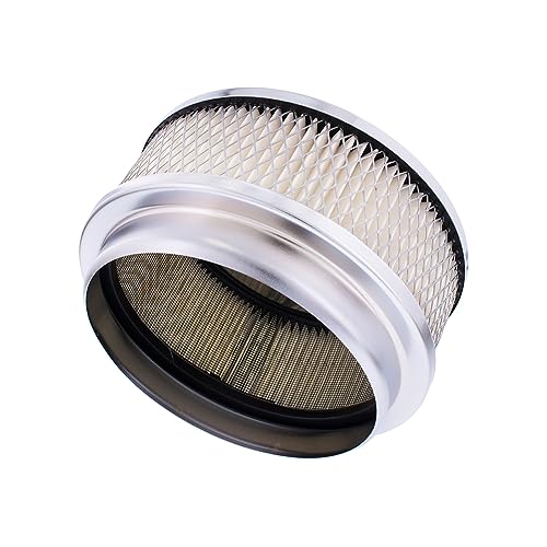 S1106 Chrome 6 ⅜ inch Air Cleaner Assembly, Low Profile, Die-Cast Chrome Plated Wing Nut, Filter Included – One Air Cleaner Assembly - view 4